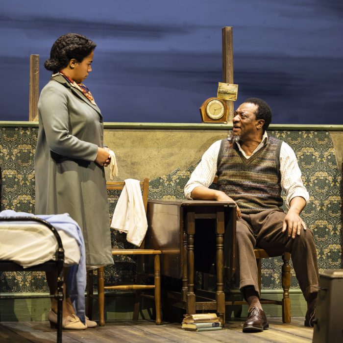 Anna Crichlow (Hortense) and Everal A Walsh (Kenneth) in Small Island. Pamela Raith Photography