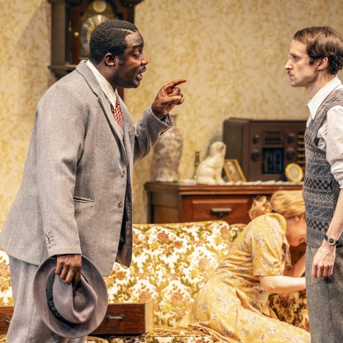 Daniel Ward (Gilbert) and Mark Arends (Bernard) in Small Island. Pamela Raith Photography