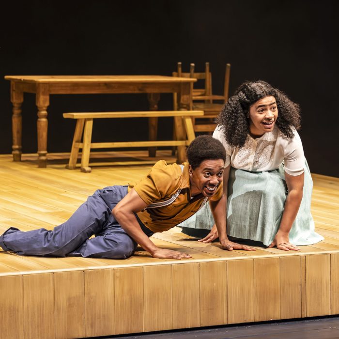 Jordan Laviniere (Little Michael) and Anna Crichlow (Hortense) in Small Island. Pamela Raith Photography
