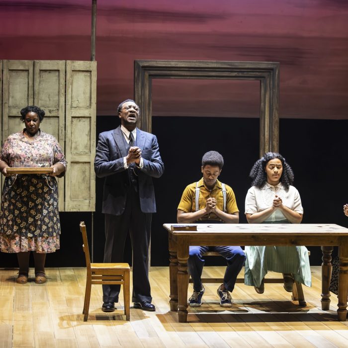 Marcia Mantack, Everal A Walsh, Jordan Laviniere, Anna Crichlow and Mara Allen in Small Island. Pamela Raith Photography